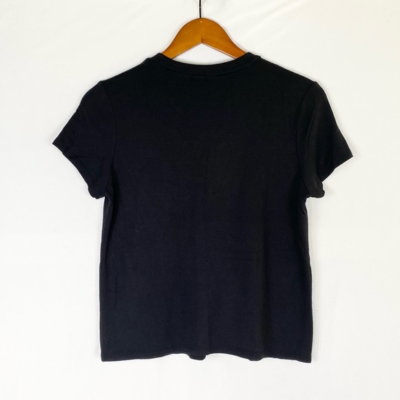 Bleusalt The Perfect T in Black Crewneck Hip Length Casual Classic Soft Stretchy - Picture 3 of 4